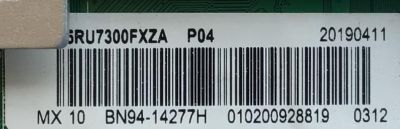 MAIN PARA TV SAMSUNG UHD 4K CURVA SMART TV / NUMERO DE PARTE BN94-14277H / BN97-15719D / BN41-02703A / PANEL CY-CN055HGLV9H / MODELO UN55RU7300 / UN55RU7300FXZA FA01 - Imagen 2