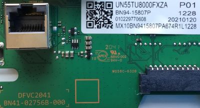 MAIN PARA TV SAMSUNG NUMERO DE PARTE BN94-15807P / BN41-02756B / BN97-17226S / BN9415807P / PANEL CY-BT055HGLV8H / MODELO UN55TU8200FXZA FG06 / UN55TU8000FXZA WA13 - Imagen 3