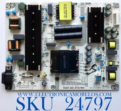  FUENTE PARA TV HISENSE / NUMERO DE PARTE 270109 / RSAG7.820.8718/ROH / CQC16134139053 / HLL-4365WK / DPD205JA1QH / PANEL HD650X1U81-L1/S0/GM/CKD3A/ROH / MODELO 65R6E4 / 65R6E3