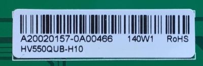 LED DRIVER PARA TV VIZIO / NUMERO DE PARTE 60101-03736 / PW.LD172W1.671 / 4300052586 / M556-G4 / A20020157-0A00466 / HV550QUB-H10 / PANEL HV550QUB-H10 / MODELO M556-G4 LBPFQNBW - Imagen 4