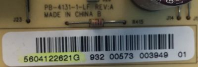 FUENTE PARA TV WESTINGHOUSE NUMERO DE PARTE 5604122621G / PB-4131-1-LF / E66047 / 56.04122.621G / PANEL V260B1-L11 / MODELO SK-26H735S  - Imagen 2