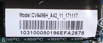  MAIN FUENTE PARA TV WESTINGHOUSE NUMERO DE PARTE 103100080 / CV6486H-A42 / 7.D6486HA42110.3A7 / 95H04651906FA0578 / B83D4E16995A / PANEL T400-V35-DLED / MODELO WD40FE2210 - Imagen 3