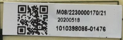  FUENTE PARA TV ONN DE 43'' / NUMERO DE PARTE TV3903-ZC02-01 / TV3903-ZC02-01 / E021M413-E3 / E168066 / 20200518 / 1010398085-01476 / PANEL V430DJ1-Q01 / MODELO 100012584 - Imagen 3