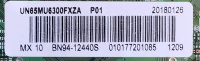 MAIN PARA TV SAMSUNG NUMERO DE PARTE BN94-12440S / BN41-02568B / BN41-02568 / BN97-13471A / BN9412440S / PANEL CY-GK065HGNV4H / MODELO UN65MU6070FXZA DB06 - Imagen 2