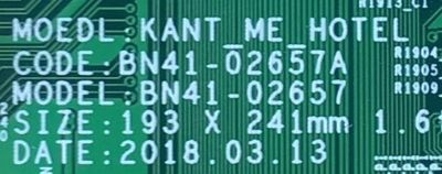 MAIN PARA TV SAMSUNG NUMERO DE PARTE BN94-13119A / BN41-02657A / BN41-02657 / BN97-14487C / BN9413119A / MODELO HG65NJ690UFXZA - Imagen 3