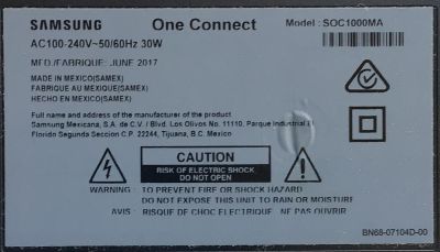 ONE CONNECT MODEL: SOC1000MA PARA TV SAMSUNG ((NUEVO)) NUMERO DE PARTE BN96-44664A / MX10BN9644664AA656J970104 / SOC1000MA / MODELO QN65Q9FAMFXZA - Imagen 3