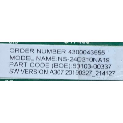 MAIN FUENTE PARA TV INSIGNIA / NUMERO DE PARTE 60103-00337 / TP.MS3553.PA592 / 4300043555 / 20190327_214127 / N19114152-0A00007 / PANEL BOEI236WX1_H / MODELO NS-24D310NA19 - Imagen 2