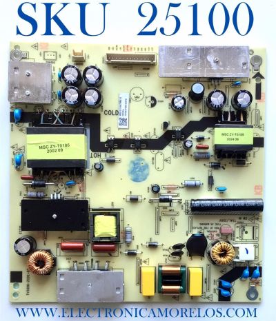 FUENTE PARA TV WESTINGHOUSE NUMERO DE PARTE TV5006-ZC02-02 / E021M460-A1 / E168065 / 1010417695-02378 / 20200804 / M33/2010067896/12 / P0ANEL CC500PV1D02 / MODELO WR50UX4019