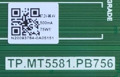 MAIN FUENTE PARA TV VIZIO NUMERO DE PARTE 60103-00617 / TP.MT5581.PB756 / 430006680 / E254215 / N20093784-0A05151 / 0C8B7D106448 / PANEL BOEI430WU1 / MODELO D43FX-F4 LBFVNXW / LBVFVNQW / LBVFVNSW - Imagen 2