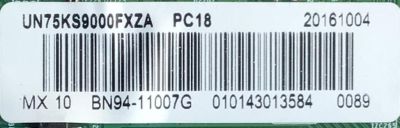MAIN PARA TV SAMSUNG NUMERO DE PARTE BN94-11007G / BN41-02505A / BN97-10676T / BN9411007G / PANEL CY-QK075FLNV1H / MODELO UN75KS9000FXZA DA02 - Imagen 4