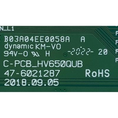 T-CON PARA TV PHILIPS 4K UHD (ANDROID) SMART TV / NUMERO DE PARTE 44-97716800 / 44-9771680O / C-PBC_HV650QUB / 47-6021287 / HV650QUBV9F / PANEL HV650QUB-N9E / MODELOS 65PFL5604/F7 A / 65PFL4864/F7 C - Imagen 3