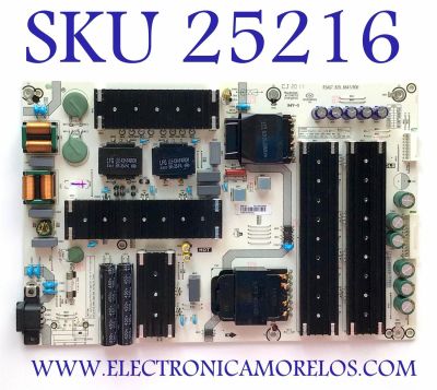 FUENTE DE PODER PARA TV HISENSE 4K ULED QUANTUM (ANDROID) SMART TV / NUMERO DE PARTE 266157 / RSAG7.820.8847/ROH / HLP-5570WM / CQC13134095636 / E166702 / PANEL HD550X6U51/S0/FJ/GM/ROH / MODELO 55H9G / 55H9G 55U6FUW
