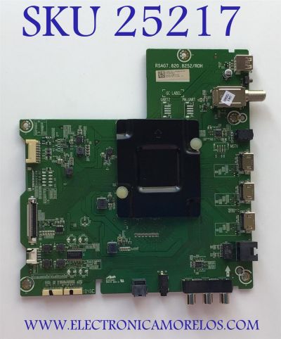 MAIN PARA TV SHARP NUMERO DE PARTE 244863 / RSAG7.820.8252/ROH / 3TE58G184230 / ZTX18BT93S7 / HU58A6130UWR / 242789 / PANEL HD580S1U91-L1/S0/GM/ROH / MODELO LC58Q7330U