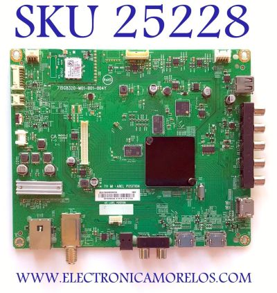 MAIN PARA SMART TV VIZIO FHD RESOLUCION (3840 x 2160) NUMERO DE PARTE  XICB02K023020X / 715G8320-M01-B01-004Y / (X)XICB02K023020X / BP RIBKKA4 / 4187416 / PANEL TPT430H3-HVN01.U / MODELOS D431-F1 / D431-F1  LTMWVNWU