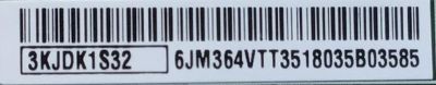 T-CON PARA TV SONY / NUMERO DE PARTE 1-895-818-11 / 3KJDK1S32 / 6JM364VTT35 / PANEL V750DK1-QS3 REV. J2 / MODELOS XBR-75X910C / XBR75X910C - Imagen 2