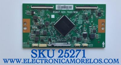 T-CON ORIGINAL PARA TV HISENSE / NUMERO DE PARTE 257643 / RSAG7.820.7932/ROH / B002 / TG2057602C / PANEL HD550V3U51-TDL3/S0/FJ/GM/ROH / MODELO 55R8F
