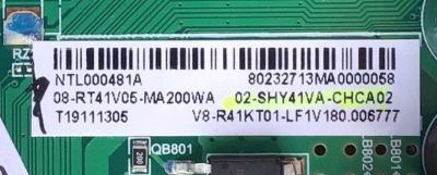 MAIN FUENTE (COMBO) PARA TV TCL / NUMERO DE PARTE 08-RT41V05-MA200WA / TPD.RT2841.PB771 / RT41V / RTK2841 / 02-SHY41VA-CHCA02 / NTL000481A / V8-R41KT01-LF1V180 / T19111305 /   MODELO32a32l / TARJETA ES CHINA Y ES UTILIZADA EN DIFERENTES MARCAS Y MODELOS - Imagen 3