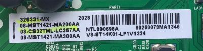MAIN FUENTE (COMBO) PARA TV TCL / NUMERO DE PARTE 08-CS32TML-LC367AA / 40-MS14X1-MPB2HG / MST14X1 / 08-MST1421-MA200AA / 08-MST1421-MA300AA / NTL000698A / V8-ST14K01-LF1V1324 / MODELO 32S331 - Imagen 2