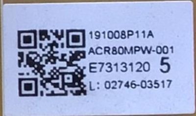 FUENTE DE PODER PARA TV PHILIPS / NUMERO DE PARTE ACR80MPW / BACR80F0102 1 / 191008P11A / 02746-03517 / 13120P02733 / MODELOS 65MV379R/F7 / 65PFL4864/F7 - Imagen 2