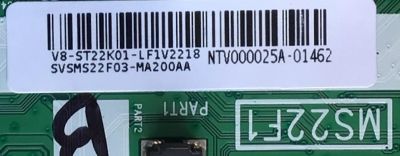 MAIN PARA TV TCL / SVSM22F03-MA200AA / 40-MS22F1-MAB2HG / MS22F1 / V8-ST22K01-LF1V200AA / DISPLAY LSC550FN11-204 / MODELO 55S446 /  ES TARJETA CHINA Y ES UTILIZADA EN DIFERENTES MARCAS Y MODELOS / ENTRAR A DESCRIPCIÓN DEL PRODUCTO  - Imagen 2