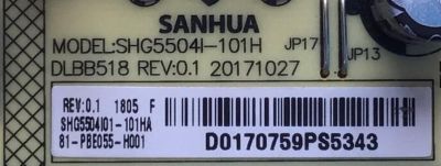 FUENTE PARA TV PIONEER NUMERO DE PARTE 81-PBE055-H001 / SHG5504I-101H / SHG5504I01-101HA / D0170758PS1269 / MODELO PLE55S08UHD - Imagen 3