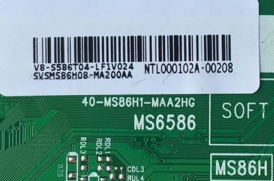MAIN PARA TV TCL / SVSMS86H08-MA200AA / 40-MS86H1-MAA2HG / MS6586 / V8-S586T04-LF1V024 / NTL000102A-00208 / ESTA TARJETA ES CHINA Y ES UTILIZADA EN DIFERENTES MARCAS Y MODELOS / ENTRAR A DESCRIPCIÓN DEL PRODUCTO  - Imagen 2