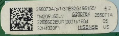 MAIN FUENTE (COMBO) PARA TV HISENSE·ROKU TV HD SMART TV / NUMERO DE PARTE 255073 / RSAG7.820.9375/ROH / 32E5602EUR(0001) / 32E5602EUR / 255071 / 255073B / 255071B / PANEL JHD315V1H01-TXL1\S0\GM\ROH / DISPLAY V320BJ8-Q01 / MODELO 32H4030F1 - Imagen 3