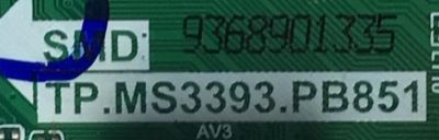 MAIN FUENTE PARA TV ELEMENT NUMERO DE PARTE H15071392 / TP.MS3393.PB851 / 34014433 / H15071392-0P09135 / PANEL T500HVN08.8 / MODELO ELEFW505 - Imagen 2