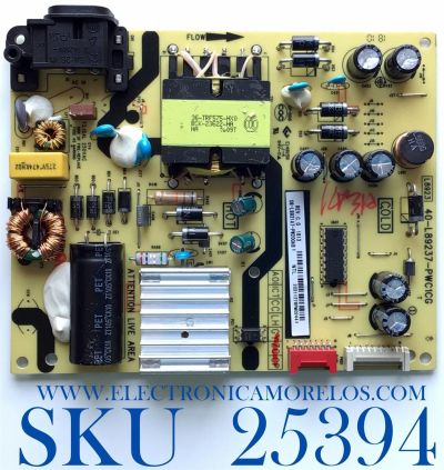FUENTE DE PODER PARA TV TOSHIBA / TCL / NUMERO DE PARTE 08-L8921A7-PW200AB / 40-L89237-PWC1CG / L8923 / 20211278PM / MODELO 43S412 / ESTA TARJETA ES CHINA Y ES UTILIZADA EN DIFERENTES MARCAS Y MODELOS / ENTRAR A DESCRIPCIÓN DEL PRODUCTO 