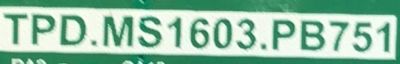 MAIN FUENTE PARA TV ONN DE 24" / NUMERO DE PARTE B20052835 / CH_XC9C_A / TPD.MS1603.PB751 / PANEL C240Y19-D6  / DISPLAY V236BJ1-P01 / MODELO 100012590 - Imagen 4