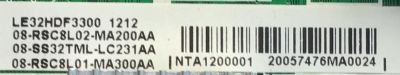 MAIN PARA TV TCL / NUMERO DE PARTE 08-SS32TML-LC231AA / 40-RSC803-MAD2XG / 08-RSC8L02-MA200AA / 08-RSC8L01-MA300AA / V8-ORSC808-LF1R006 / PANEL LVW320SSTM E30 V2 / MODELO LE32HDF3300 - Imagen 2