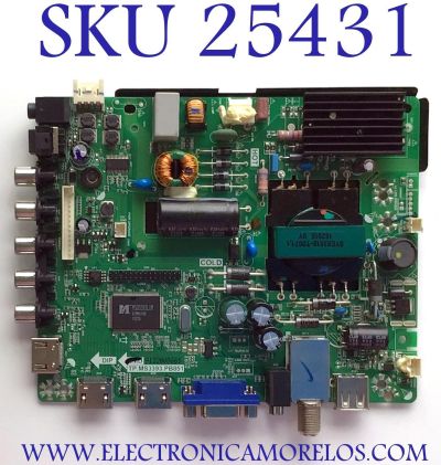 MAIN FUENTE PARA TV WESTINGHOUSE / NUMERO DE PARTE 34014063 / TP.MS3393.PB851 / H15071271 / MODELO DWM40F1Y1-C