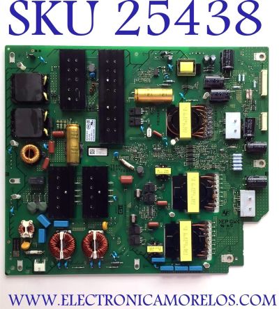 FUENTE PARA TV SONY NUMERO DE PARTE / 1-010-552-11 / 101055211 / APS-438(CH) / 2011M001781-A / Z01P438-POW / 20Y001774 / PANEL YDBO055UTG01 / MODELO XR-55A90J / XR-65A90J