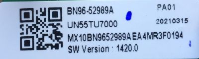 MAIN PARA TV SAMSUNG 4K·UHD·HDR SMART TV / NUMERO DE PARTE BN94-16115D / BN41-02751B / BN96-52989A / BN97-17028H / BN9416115D / DISPLAY LSF550FN16-Q01 / MODELOS UN55TU7000FXZA FA09 / UN55TU7000FXZA FP15 / UN55TU7000FXZA FA11  UN55TU7000FXZA FN11 - Imagen 3