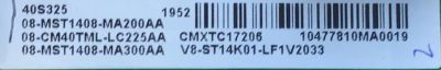 MAIN PARA SMART TV TCL ROKU FULL HD / NUMERO DE PARTE 08CM40TML-LC225AA / 40-MS14FA-MAA2HG / MST14FA / 08-MST1408-MA200AA / 08-MST1408-MA300AA / V8-ST14K01-LF1V2033 / CMXTC17206 / MODELO 40S325 - Imagen 2