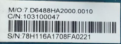 MAIN PARA TV ELEMENT / NUMERO DE PARTE E17196-8-SY / CV6488H-A / 7.D6488HA2000.0010 / 103100047 / 78H116A / B83D4E7E69CA / PANEL T550-V35-DLED / MODELOS EASJ5517BF / LE-55GV350-B1 - Imagen 2