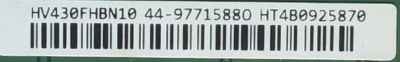 T-CON PARA TV VIZIO / NUMERO DE PARTE 44-9771588O / 47-6021249 / HVN430FHB-N10 / HT4B0925870 / PANEL BOEI430WU1 / MODELOS D43FX-F4 LBFVNXW / D43FX-F4  / D43FX-F4 LBVAVNNW / LBFVNSW / LBVFVNTW / LBVFVNQW - Imagen 2