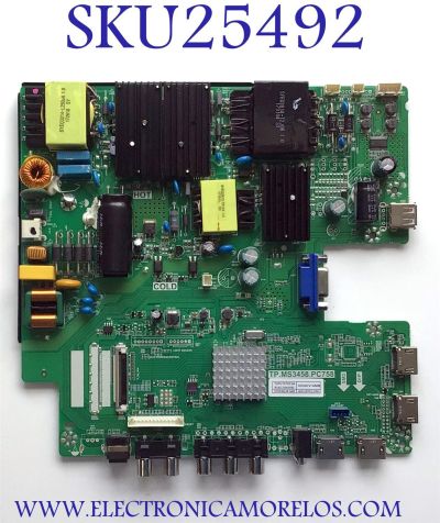 MAIN FUENTE PARA TV SCEPTRE / NUMERO DE PARTE T201707015A / TP.MS3458.PC758 / CN55XB7250 / HV550QUB-N4D / C1707015-0A03904 / MODELOS UETV58CE / U55CV-UMR
