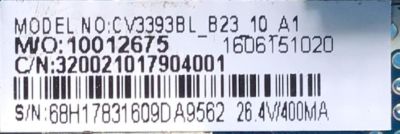 MAIN FUENTE PARA TV INSIGNIA / NUMERO DE PARTE 320021017904001 / CV3393BL-B23 / 10010675 / 1606151020 / 68H1783 / 320021017906001 / PANEL BOEI185WX1 / MODELOS NS-19D220NA16-A / NS-19D220NA16 - Imagen 2