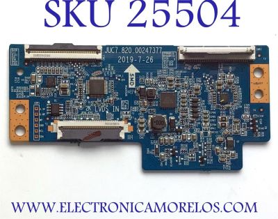 T-CON PARA TV WESTINGHOUSE / NUMERO DE PARTE JUC7.820.00247377 / KB-6160 / DGRM-01 / 02K06338A / 99A01KUT010180 / PANEL C430Y19-5C / MODELO WR43FX2019