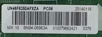 MAIN ORIGINAL PARA TV SAMSUNG / NUMERO DE PARTE BN94-06963A / BN41-01958B / BN97-07704A / PANEL CY-HF460CSLV2H / DISPLAY LSF460HJ02-A01 / MODELO UN46F6350AFXZA / UN46F6350AFXZA UU03 - Imagen 2