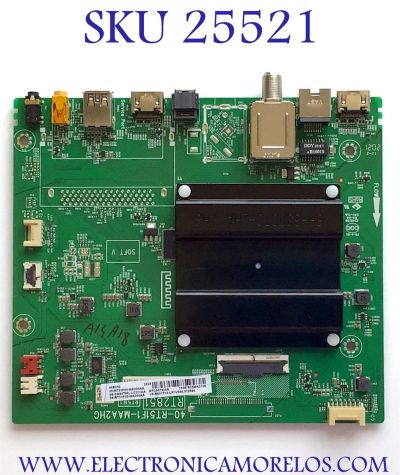 MAIN PARA TV TCL 08-RT51F03-MA200AA / 40-RT51F1-MAA2HG  / RT2851 / 08-CM40TML-LC211AA / 08-RT51F03-MA300AA  / V8-R851T10-LF1V044.012694 / PANEL  LVF395NDEL MD9W06 / DISPLAY V400HJ6-PE1 / MODELO 40S330