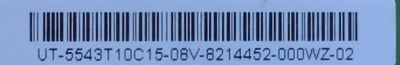 T-CON PARA TV WESTINGHOUSE / NUMERO DE PARTE 5543T10C15 / 85T14 C03 CTRL / UT-5543T10C15-08V-8214452 / PANEL V430DJ-Q01 / MODELO WR43UX4019 - Imagen 2