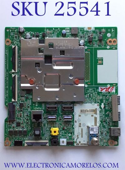 MAIN PARA SMART TV LG 4K UHD NANOCELL RESOLUCION (3840 x 2160) NUMERO DE PARTE EBT66463301 / EAX69109605 / 66463301 / 0KEBT000-019H / RU00C6A24H / PANEL NC650EQH-AAHH5 / DISPLAY LC650EQ3 (SM)(A1) / MODELOS 65NANO85UNA / 65NAN085UNA / 65NANO85UNA.BUSWLOR