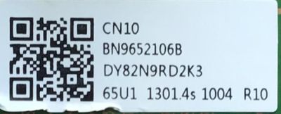 MAIN PARA TV SAMSUNG NUMERO DE PARTE BN96-52106B / BN41-02756B / DY82N9RD2K3 / PANEL CY-BT065HGEV1H / DISPLAY BN96-50281A / HV650QUB-F9A / MODELO UN65TU8000FXZA BA05 - Imagen 2