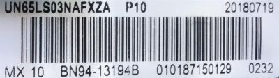 MAIN PARA SMART TV SAMSUNG 4K UHD CON HDR RESOLUCION (3840 × 2160) NUMERO DE PARTE BN94-13194B / BN41-02634B / BN97-14651B / PANEL CY-KN065FGLVIH / DISPLAY BN96-45619A / BN9645619A / MODELO UN65LS03NAFXZA - Imagen 3