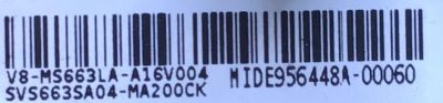 MAIN FUENTE PAREA TV PANAVOX / NUMERO DE PARTE  SVS663SA04-MA200CK / CV3663LH-A42 / V8-MS663LA-A16V004 / MIDE956448A-00060 / ESTA TARJETA ES CHINA Y ES UTILIZADA EN DIFERENTES MARCAS Y MODELOS / ENTRAR A DESCRIPCIÓN DEL PRODUCTO - Imagen 2