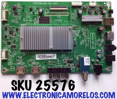MAIN PARA TV SHARP / NUMERO DE PARTE XGCB01K033 / 715G7228-M01-002-004Y / XGCB01K033010X / PANEL TPT500J1-HVN07.U REV:S500C / MODELO LC-50LB481U