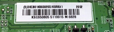 MAIN PARA SMART TV ONN DE 65" ROKU 4K UHD CON HDR RESOLUCION (3840 × 2160) / NUMERO DE PARTE XKCB01K003 / 715G8501-M01-B00-005T / 905TXKSC65080500MX / KSC650805 / 5119915  M / PANEL TPT650WR-QUBF90.K   REV:S9WP1C / MODELO 100012587 - Imagen 3
