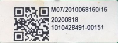 MAIN ORIGINAL PARA TV JVC ROKU TV 4K UHD / NUMERO DE PARTE 515C16010M07 / MS16010-ZC01-01 / 2E01413C0 / KB6160A / PANEL V430DJ1-Q01 / DISPLAY CC430PV2D VER.03 / MODELOS LT-43MAW595 / LT-43MAW605 - Imagen 2